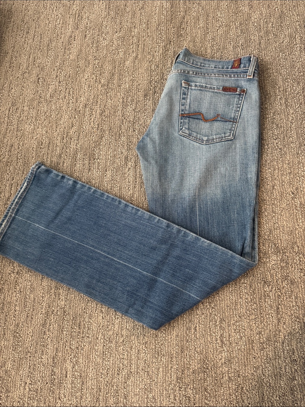 7 For All Mankind Light Blue Boot Cut Jeans